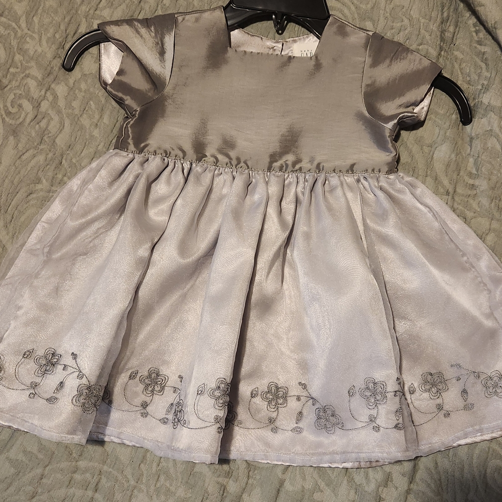 Baby GAP Taffeta Gray Toddler Dress